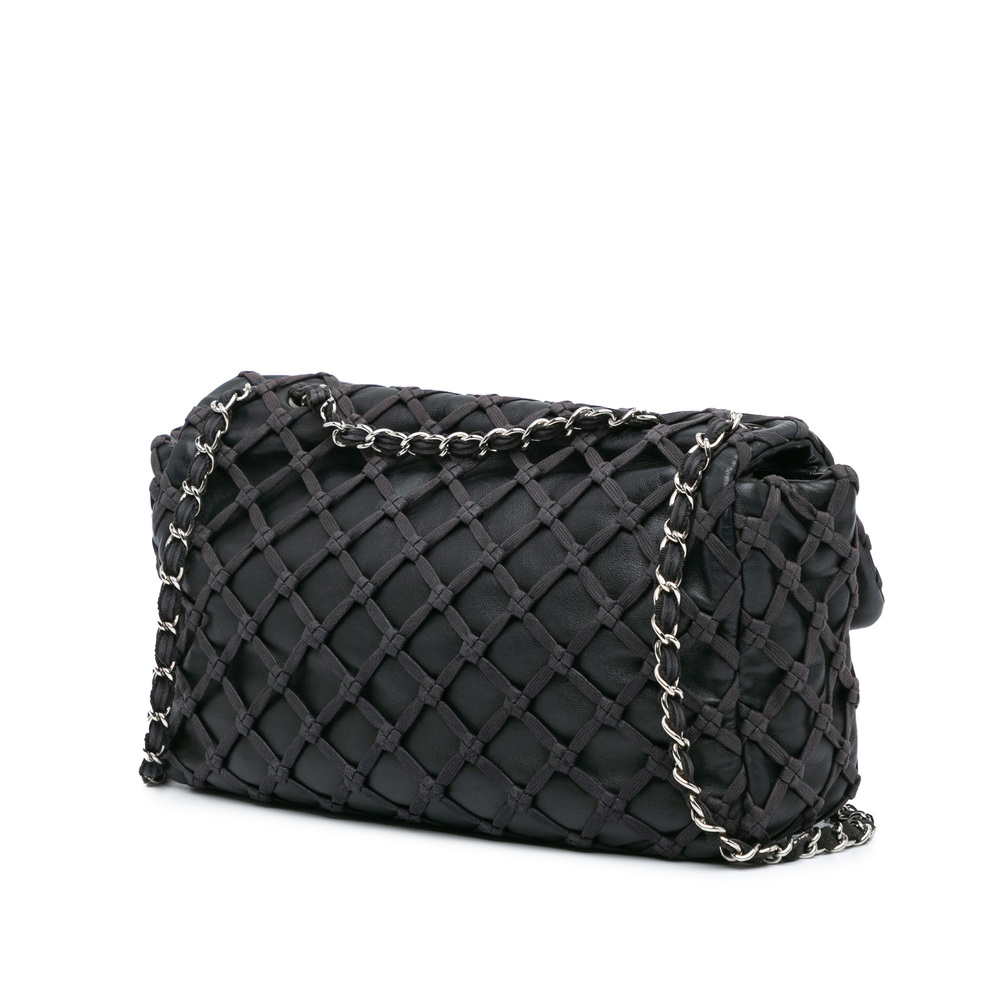 Pre-Loved Chanel Jumbo Calfskin Canebiers Net Flap - Picture 2 of 9